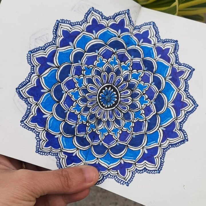 blue mini mandala